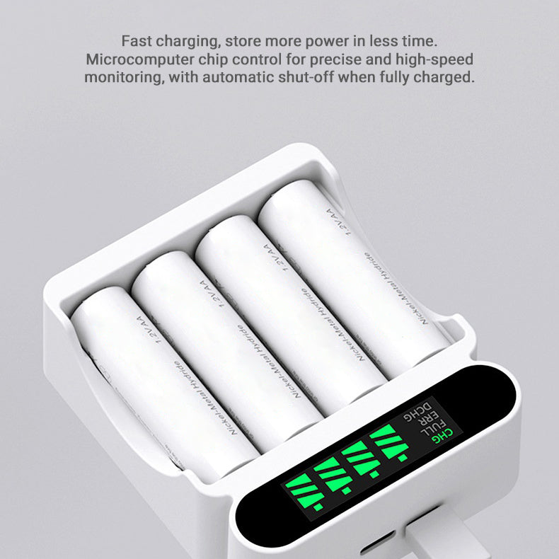 🔋 Go Green This Holiday: Eco-Friendly Battery Charger & Storage Case! 🌟