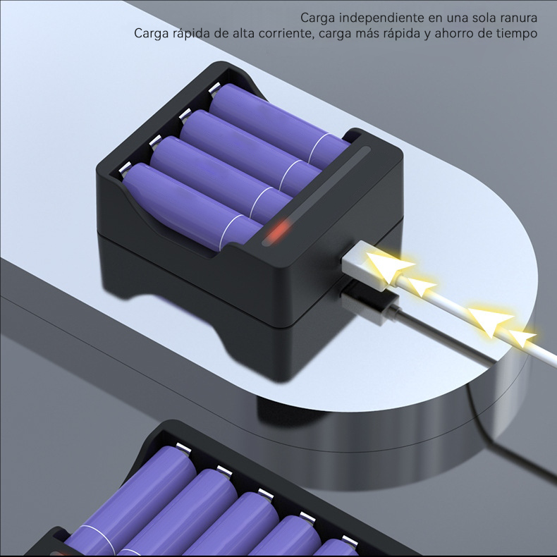 🔋 Cargador Universal y Juego de Baterías: Compatible con Baterías AA/AAA NiMH y de Litio – ¡Imprescindible para Cada Hogar! 🌟