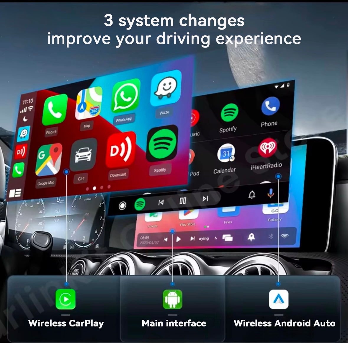 Wireless CarPlay and Android Auto AI Box Lite for Factory Wired CarPlay Cars