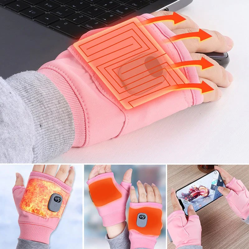 ✨Christmas Promotion✨Smart Thermostatic Heated Fingerless Gloves