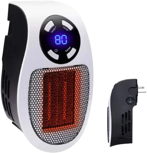 350W&450W Space Heater, Remote Wall Outlet Mini Portable Heater