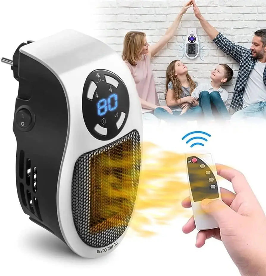 350W&450W Space Heater, Remote Wall Outlet Mini Portable Heater